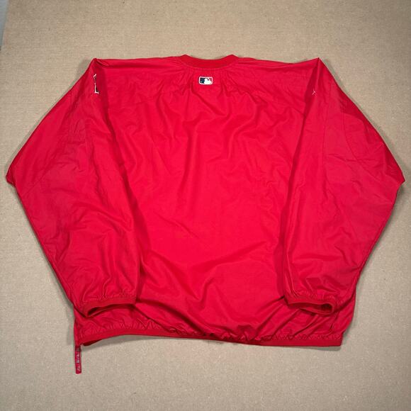 Majestic MLB Los Angeles Angels Pullover Windbreaker Jacket Red XXL Authentic - Picture 5 of 8